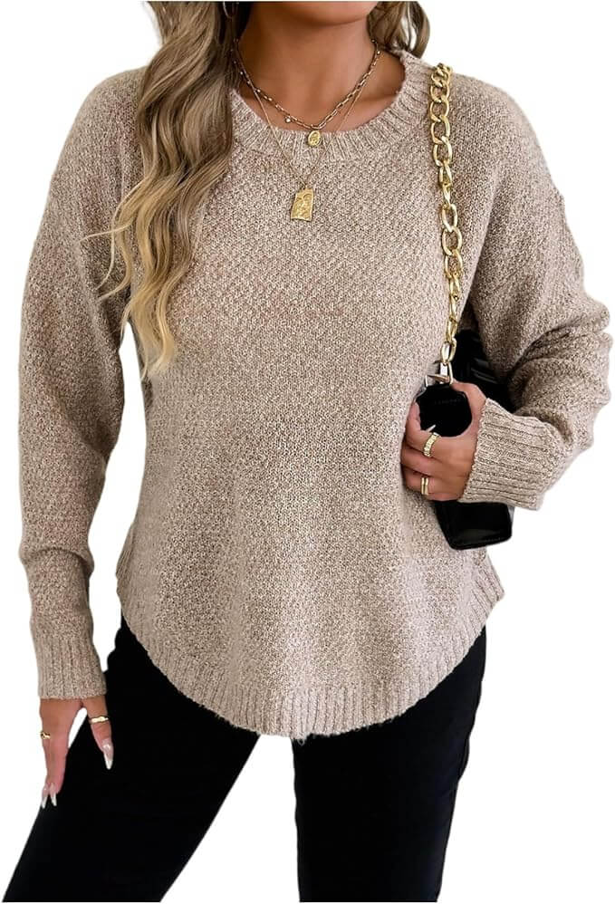 Langarm Strickpullover für Damen – 20% Rabatt