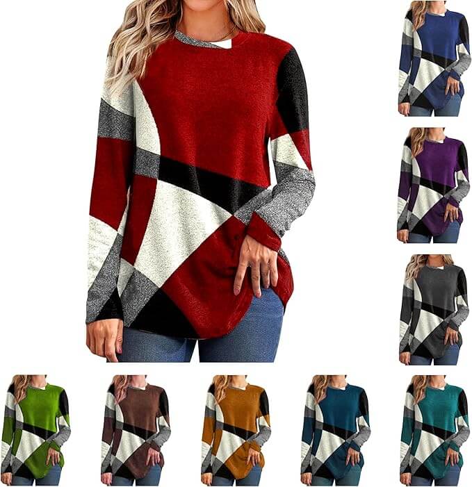 Buntes Damen-Sweatshirt – 50% Rabatt