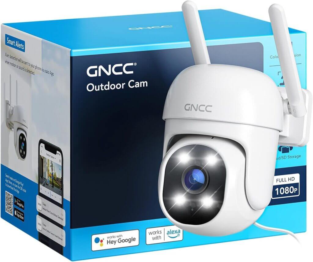 GNCC GK2 WLAN Überwachungskamera – 21% Rabatt