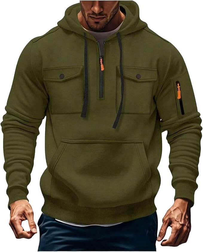Herren Hoodie mit Taschen – 50% Rabatt