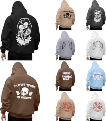 Kapuzenpullover mit Totenkopf-Motiv