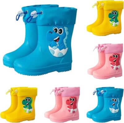 Bunte Dino Gummistiefel für kleine Abenteurer