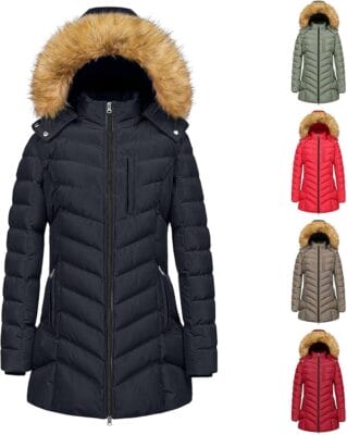 Langärmelige Steppmantel für Damen 