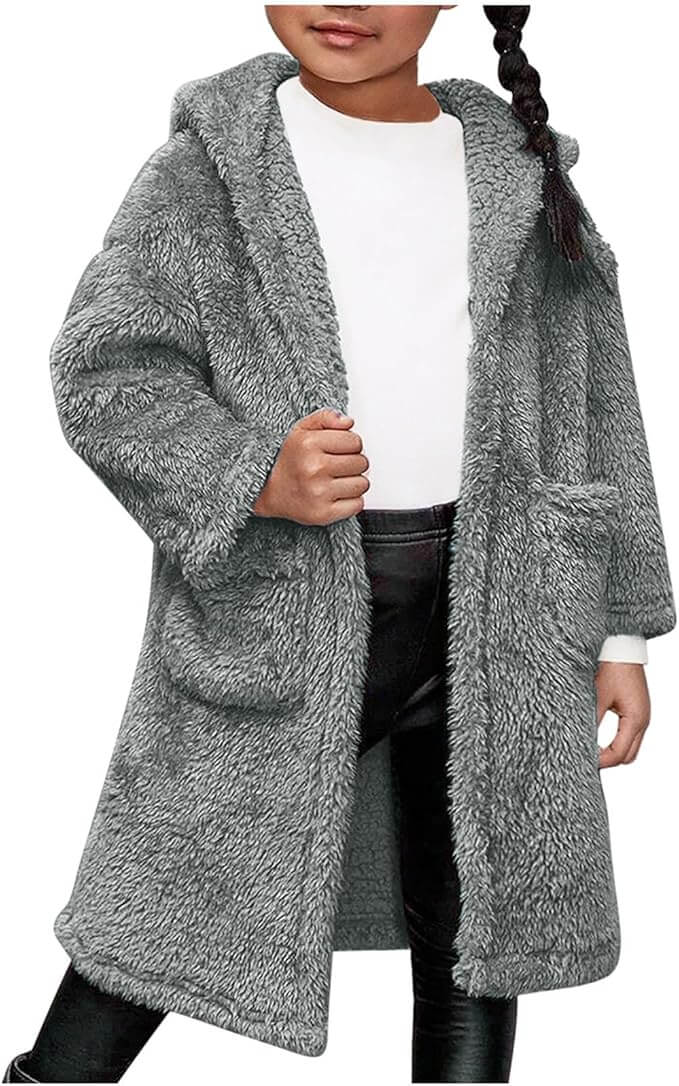Mädchen Fleece Mantel – 70% Rabatt