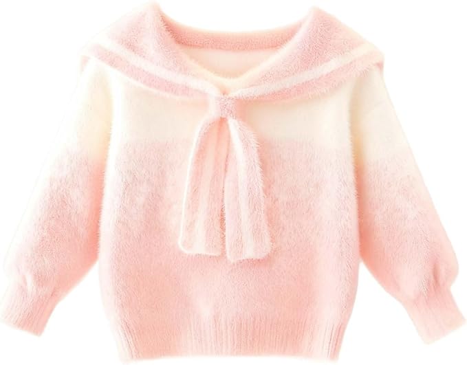 Mädchen Pullover mit abnehmbarem Schal – 60% Rabatt