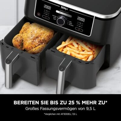 Ninja Foodi MAX Dual Zone Digitale Heißluftfritteuse 9,5L Airfryer - 46% Rabatt 2 Ninja Foodi MAX Dual Zone Heißluftfritteuse
