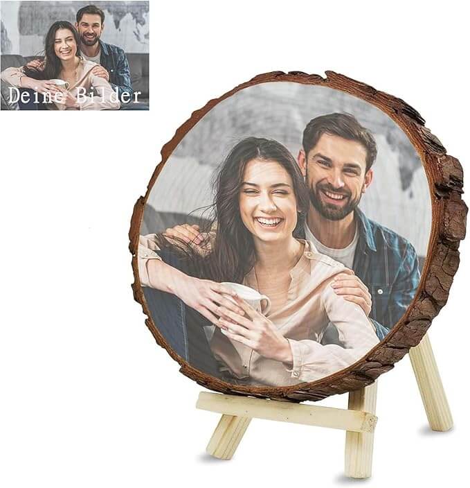 Personalisierte Baumscheibe mit Foto & Text – 65% Rabatt