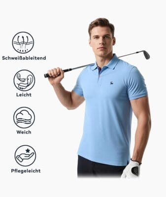 Hochwertiges Poloshirt aus atmungsaktiver Baumwollmischung mit klassischer Piqué-Struktur.