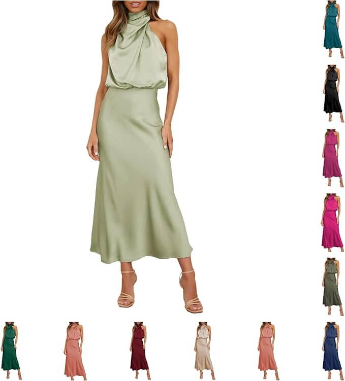 Satin-Abendkleid – 50% Rabatt