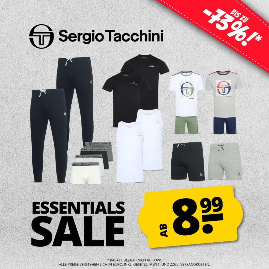 Sergio Tacchini ESSENTIALS SALE – Bis zu 73% Rabatt