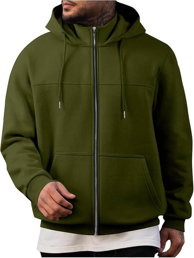 Herren Sweatshirtjacke mit Kapuze – 50% Rabatt