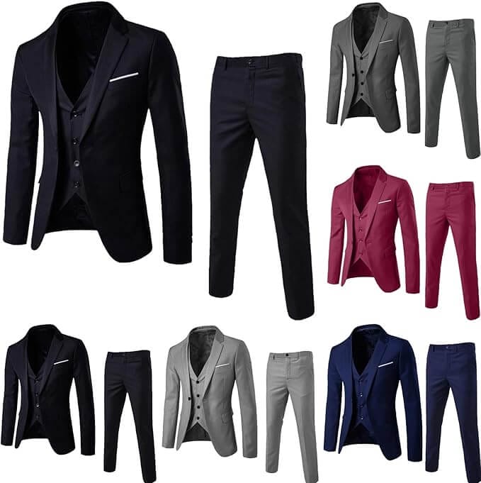 3-teiliges Herren Anzug Set – 50% Rabatt
