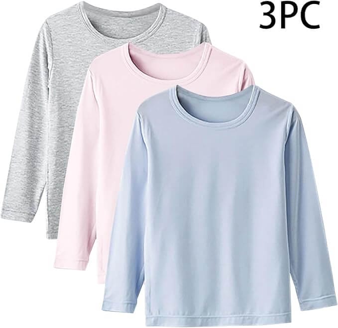 3er Pack Kinder Langarmshirts – 70% Rabatt
