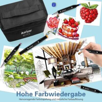 Alkohol Marker Dual Brush Filzstifte b