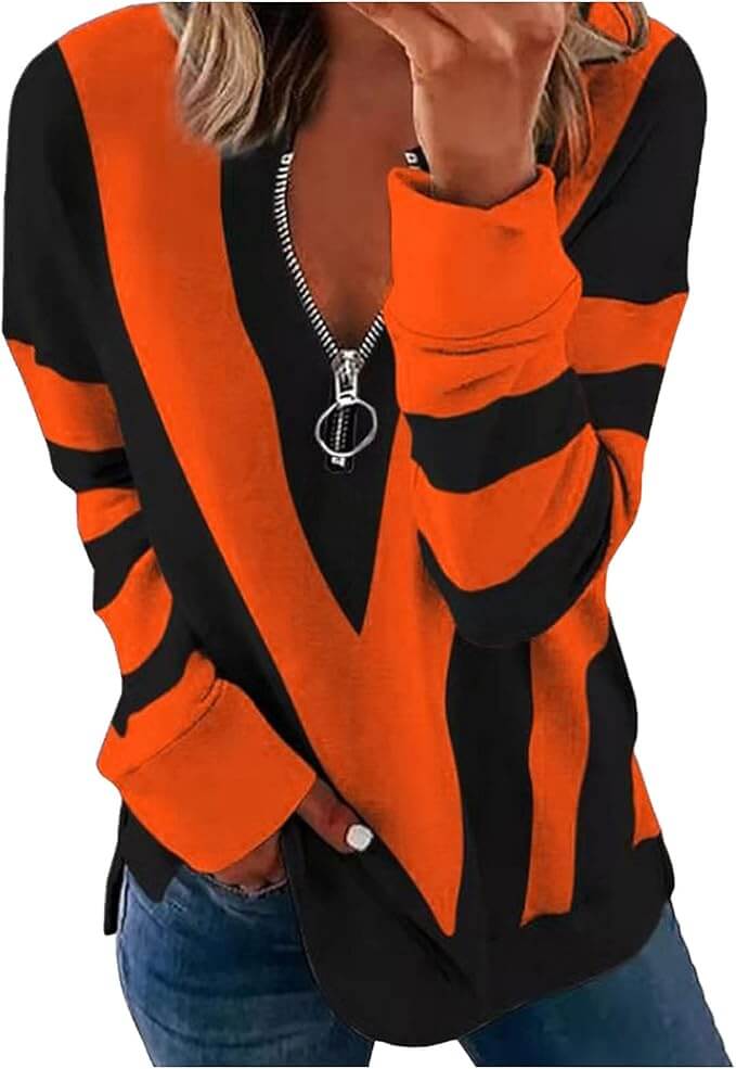 Damen Sweatshirt mit Farbblock-Design – 50% Rabatt