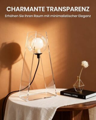 Lamptobe Glaskugel Tischlampe