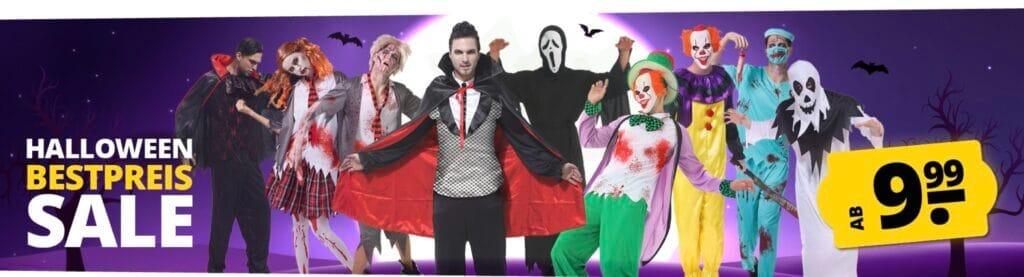Günstige Halloween Kostüme von SportSpar – ab 9,99 €