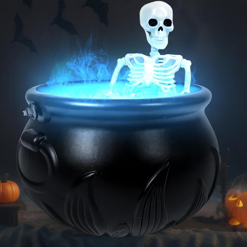 Halloween Hexenkessel mit Nebel – 21% Rabatt