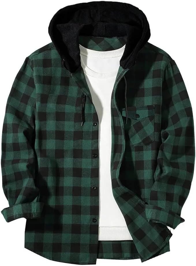 Karierte Hemdjacke für Herren – 50% Rabatt