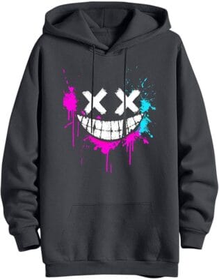 Herren Hoodie mit Smiley Print 