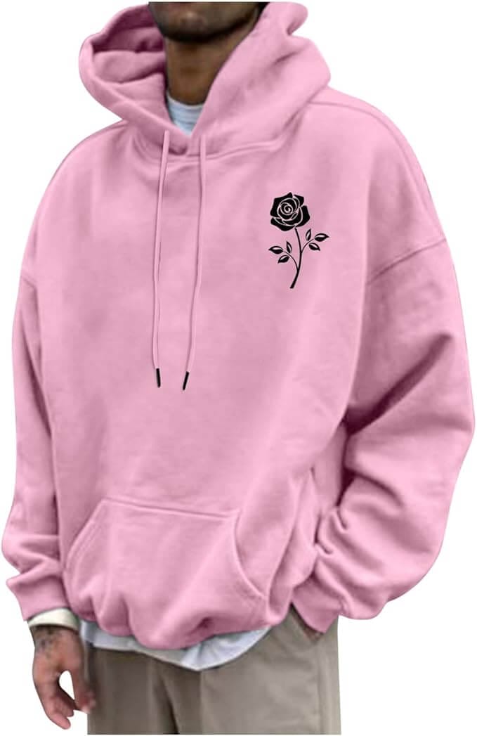 Herren Hoodie mit Prints – 75% Rabatt