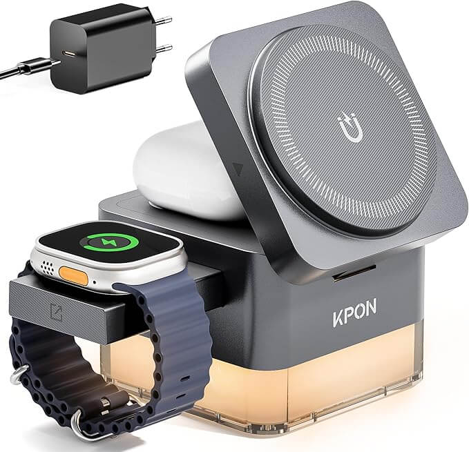 KPON Ladestation für Apple Watch, AirPods und iPhone – 70% Rabatt