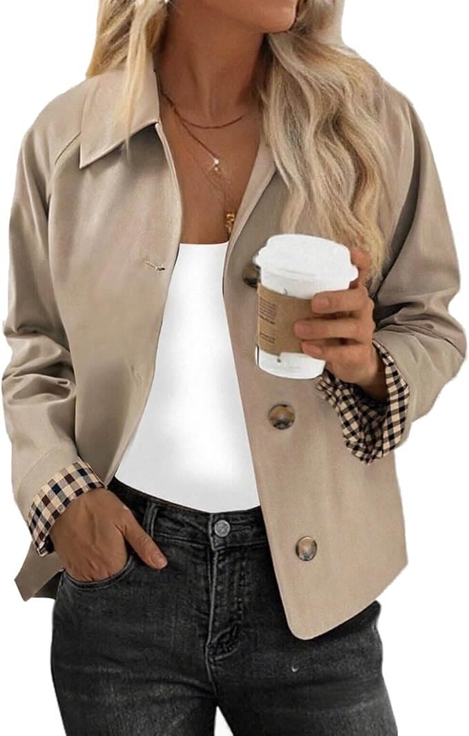 Kurzer Damen Trenchcoat – 50% Rabatt