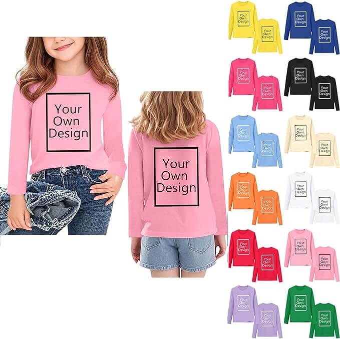Personalisierbares Mädchen Langarmshirt – 60% Rabatt