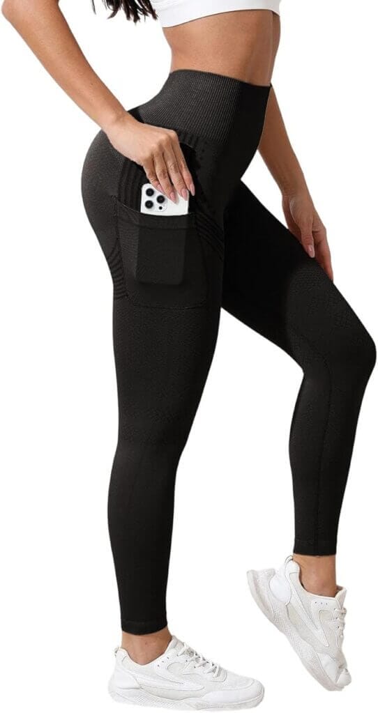 Damen Sport Leggings mit Handytasche – 50% Rabatt