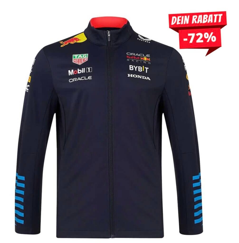 Oracle Red Bull Racing CASTORE Herren Softshell Jacke TM5286-NIGHTYSKY – 72% Rabatt