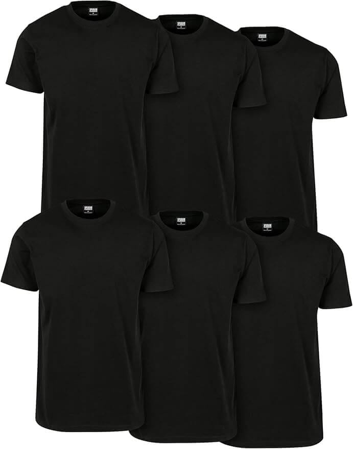 Urban Classics Basic Tee 6-Pack – 46% Rabatt