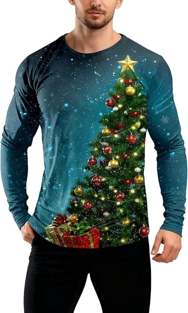 Weihnachtsshirt für Herren – 50% Rabatt