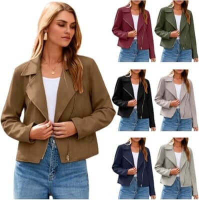 Kunst Wildlederjacke Damen