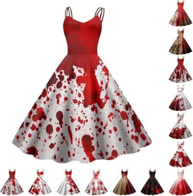 halloween blutiges damenkleid