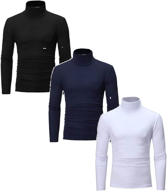 Herren Rollkragenpullover (3er-Pack) – 50% Rabatt