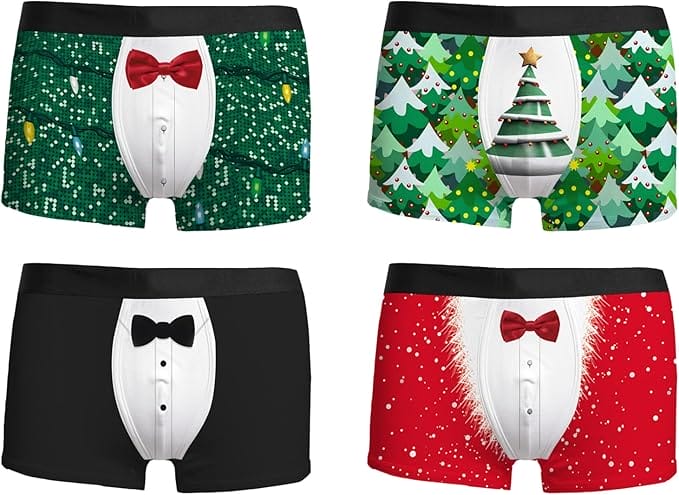 4er Pack Weihnachts Boxershorts – 50% Rabatt
