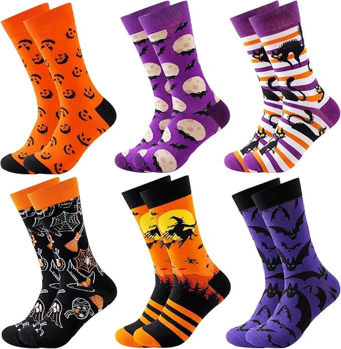 6 Paar Halloween Socken – 50% Rabatt