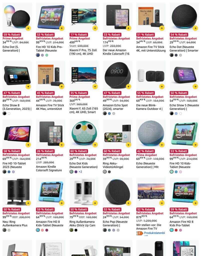 ALLE AMAZON GERÄTE IM ANGEBOT GESAMMELT