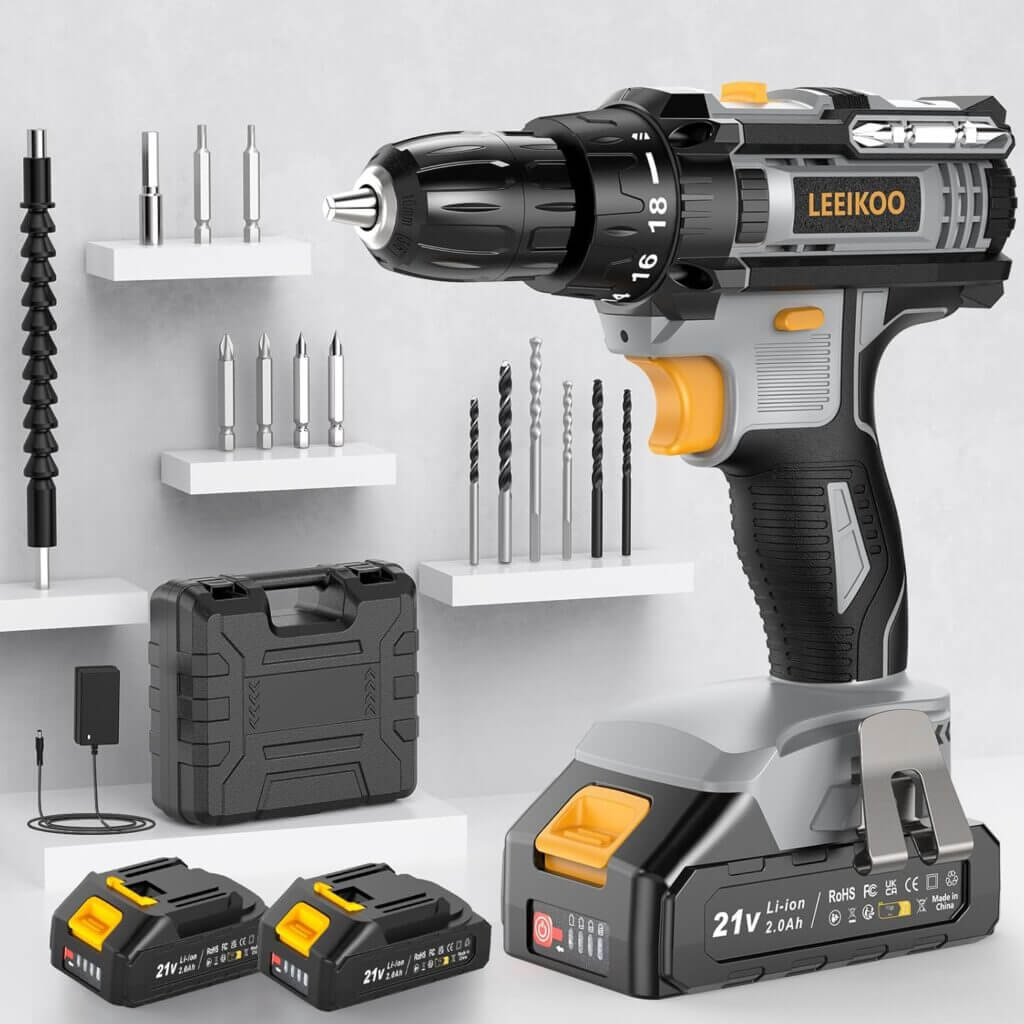 LEEIKOO Akku Bohrschrauber 21V – 50% Rabatt