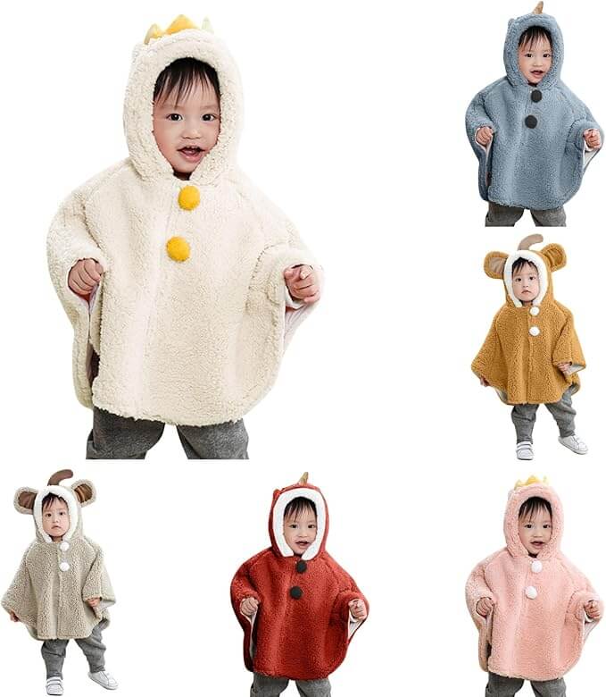 Baby Winter Poncho mit Kapuze – 50% Rabatt