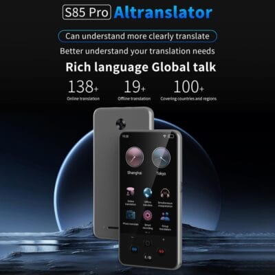 Der Bisofice S85 Pro Übersetzer überträgt gesprochene Sprache in Sekunden präzise in über 130 Sprachen.