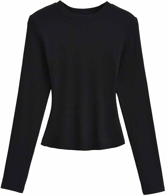 Damen Basic Langarmshirt – 70% Rabatt