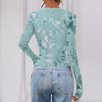 Das Damen Langarmshirt mit Blumenprint