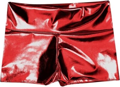 Damen Sexy Leder Shorts