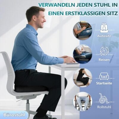 Ecosafeter Memory Foam Orthopädisches Sitzkissen
