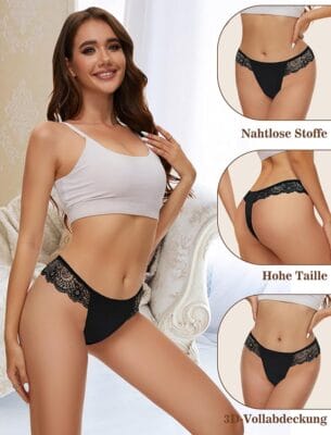 Nahtloser String Tanga mit weichem, elastischem Material.
