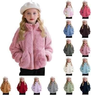 Fleecejacke Maedchen pink