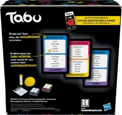 Das Hasbro Klassisches Tabu Spiel ist ein zeitloser Partyklassiker