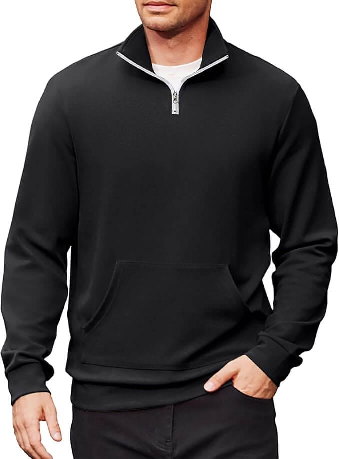 Herren Sweatshirt mit Halbreißverschluss – 50% Rabatt