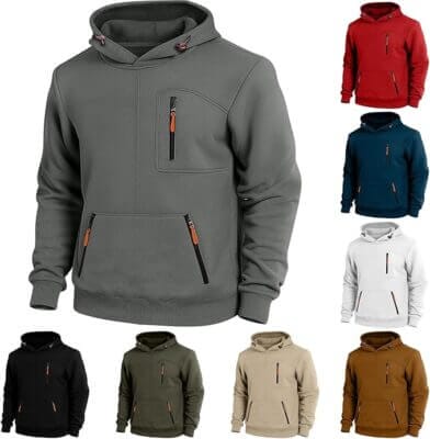Hoodie Herren mit Reißverschluss - 50% Rabatt 2 Hoodie Herren mit Reißverschluss